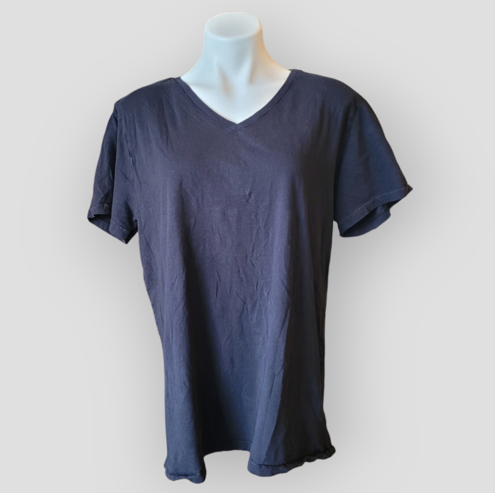 Classic Black V-Neck Women's Top